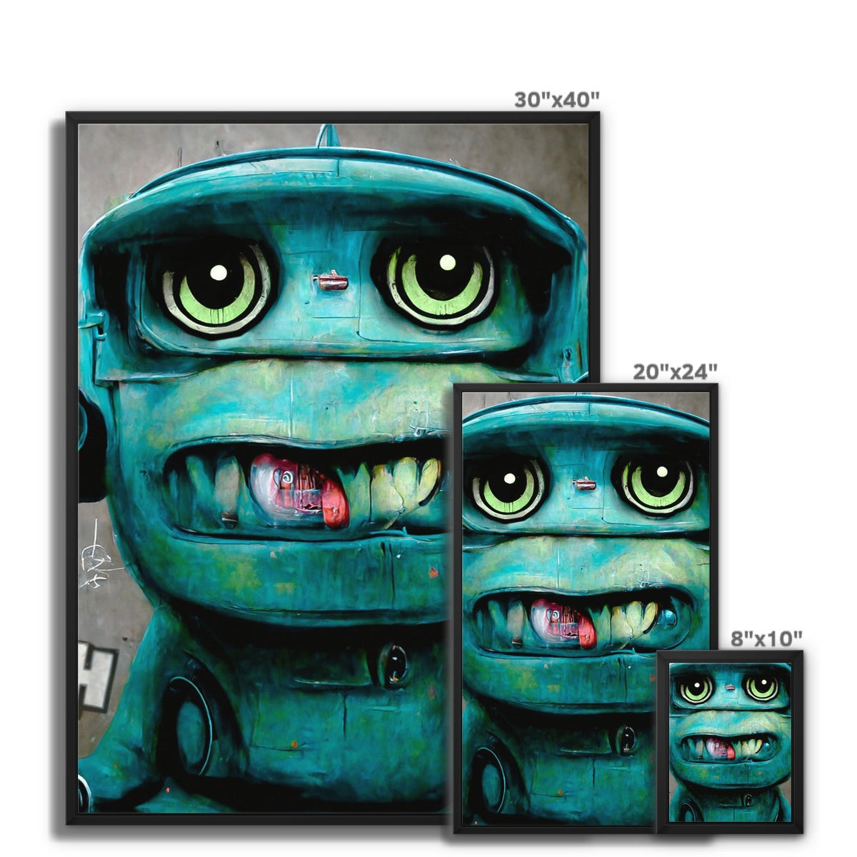 The SERTravis Monster Collection Framed Canvas