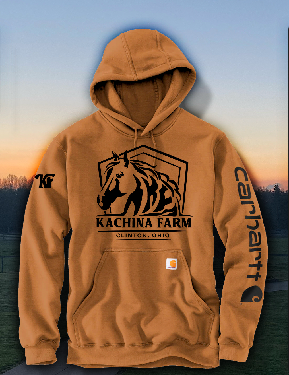 Copy of Copy of Limited Edition Kachina Carthartt Hoodie (Carhartt BROWN)