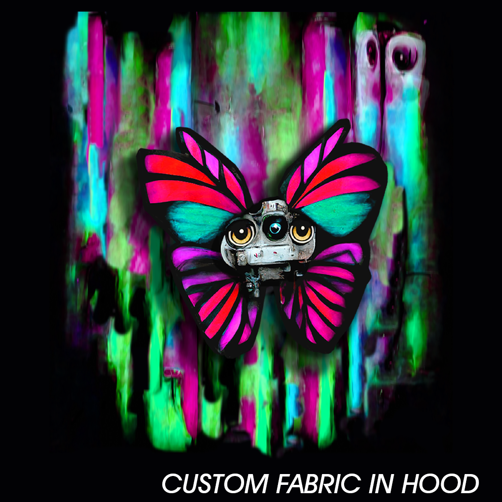 Pullover Hoodie w/ Custom Printed Fabric in Hood